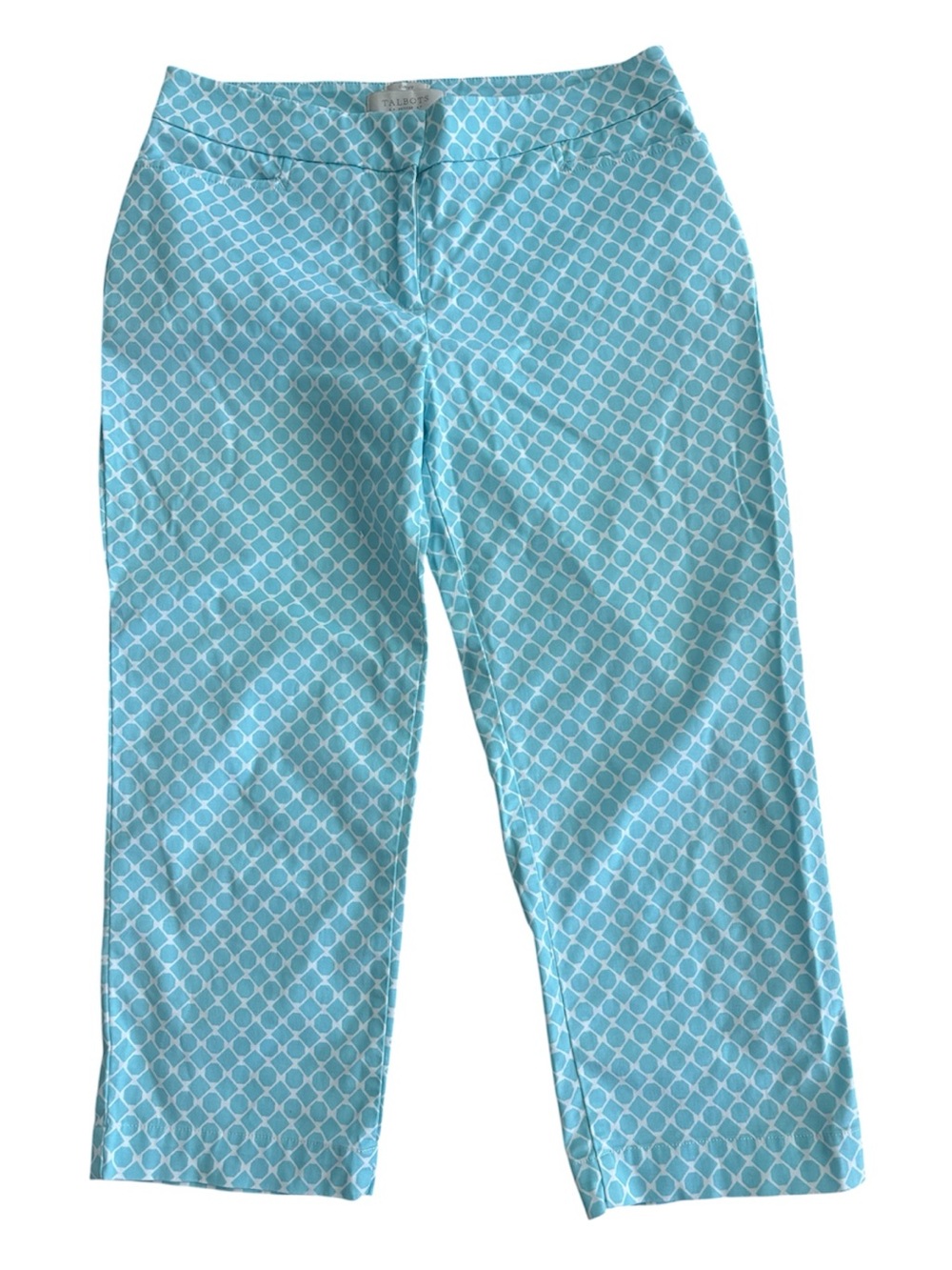 Talbots curvy fit turquoise capris 6P